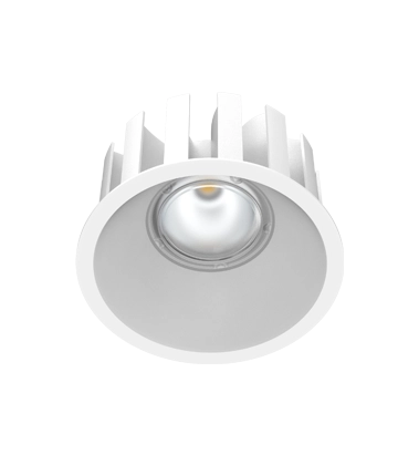 Spot encastrable (IP65) à LED, adapté à tous les types de plafonds, avec diffuseur transparent et réflecteur en aluminium. Anneau en aluminium, laqué au four et finitions mates.
