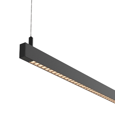 Luminaire LED MICRO linéaire individuel, de dimensions réduites, avec driver externe, optique haute performance et indice d'éblouissement très faible (UGR < 16). Corps fabriqué en aluminium extrudé de haute qualité, laqué au four et doté d'une finition texturée.